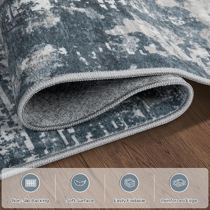 10x14 Area Rugs Large Living Room Rug Washable: Modern Abstract Rug Indoor - Image 4
