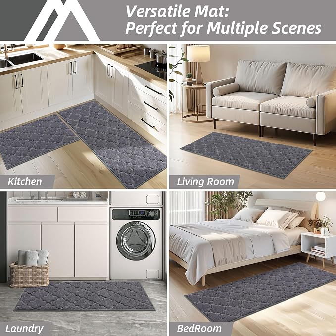 COSY HOMEER Soft Kitchen Rugs for in Front of Sink Super Absorbent Kitchen - Image 7