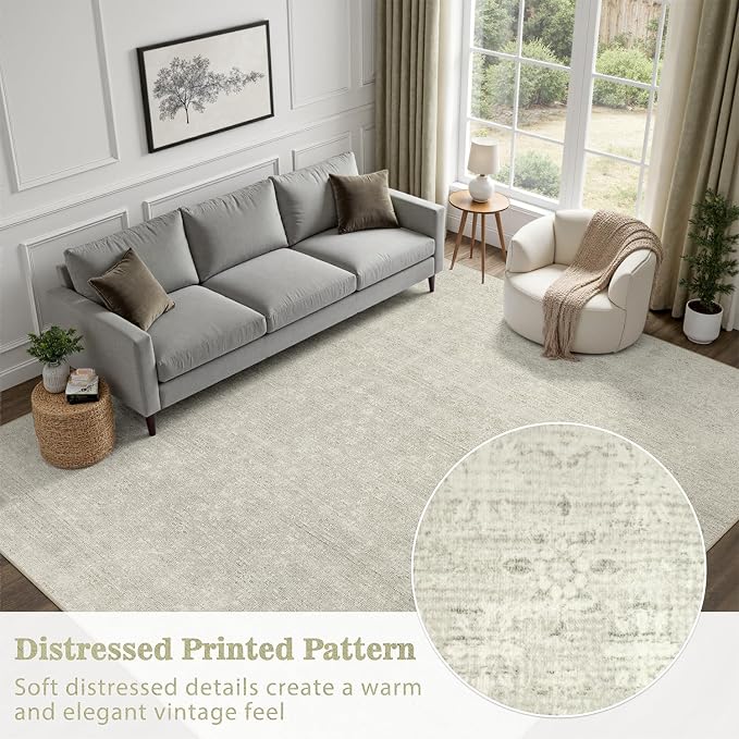 DCX 5x7 Beige Rug, Kid & Pet Friendly - Image 4