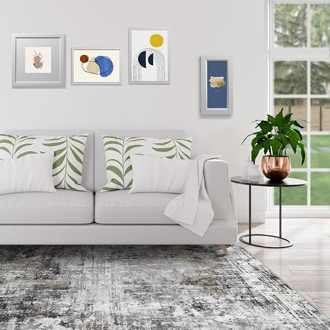 10x14 Area Rugs Large Living Room Rug Washable: Modern Abstract Rug Indoor - Image 3