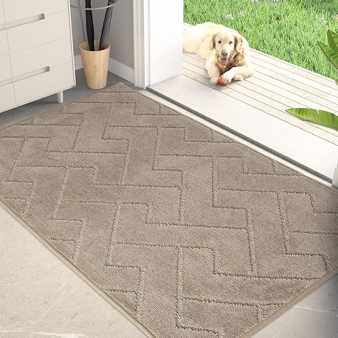 PURRUGS Dirt Trapping Door Mat 34" x 59", Non-Slip Machine Washable Entry Rug by PURRUGS