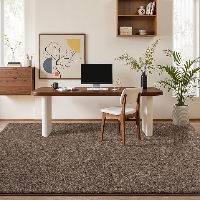 Pettop 4x6 Brown Area Rugs for Living Room Bedroom, Thickened Memory-Foam Throw - Image 4