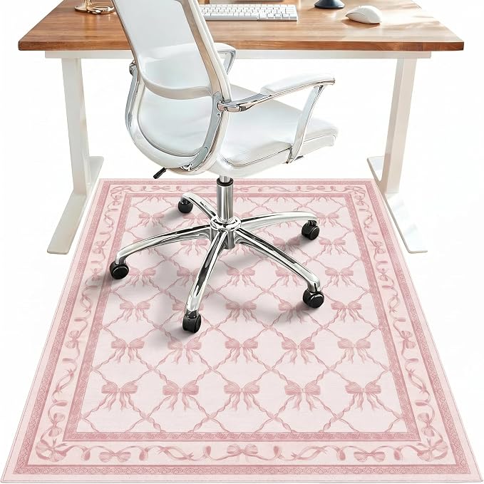 48"x60" Office Chair Mat for Hardwood Tile Floor, Under Desk Carpet Protector by BESBLEE