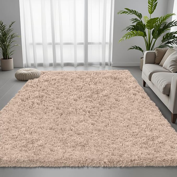 5x7 Area Rug for Living Room, Ultra Soft Fluffy Shag Rugs for Bedroom, Non-Slip by Yidanamy