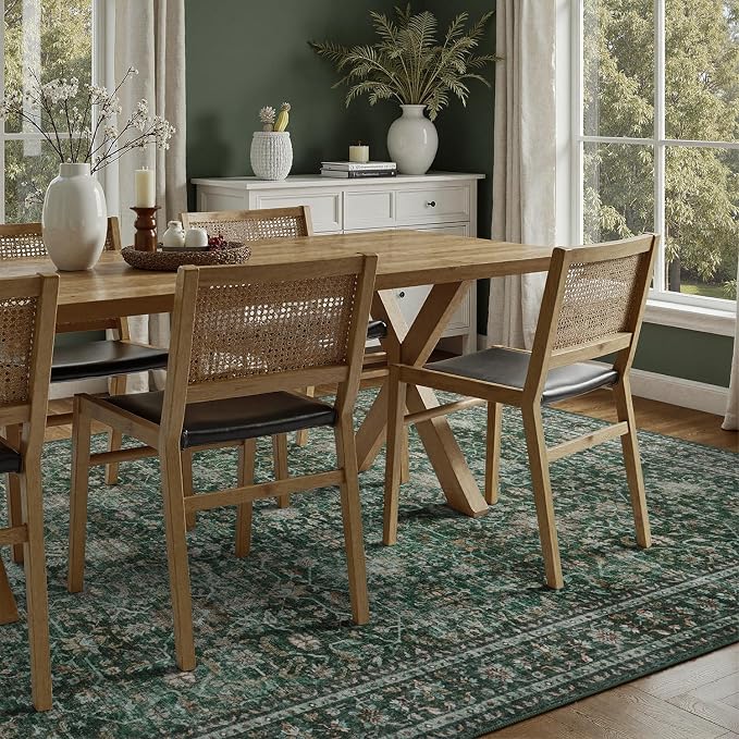 DCX Green 5x7 Rug, Kid & Pet Friendly - Image 3