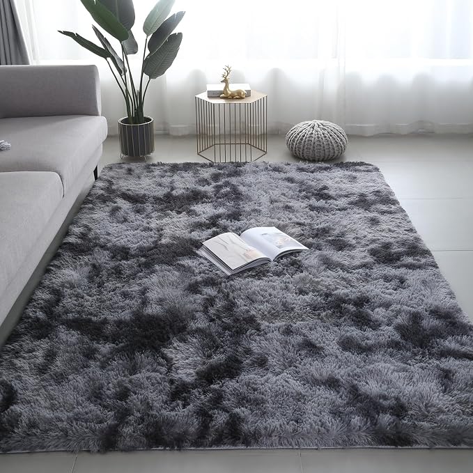 Shag Area Rugs for Bedroom Living Room, 6X9 Ultra Soft Fluffy Area Rugs for Dorm by Boshengya