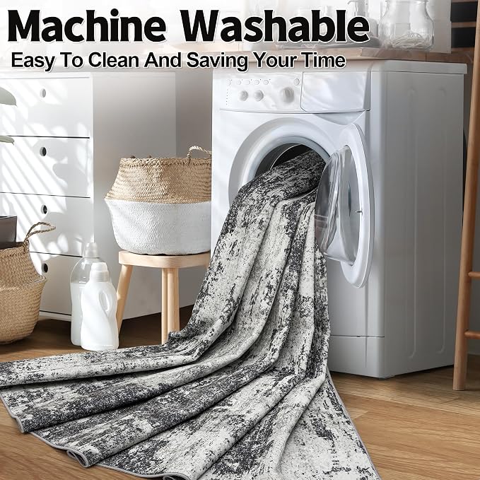 Runner Rug 2'6''x8' Washable Runner Rug: Machine Washable Kitchen Area Rug - Image 4