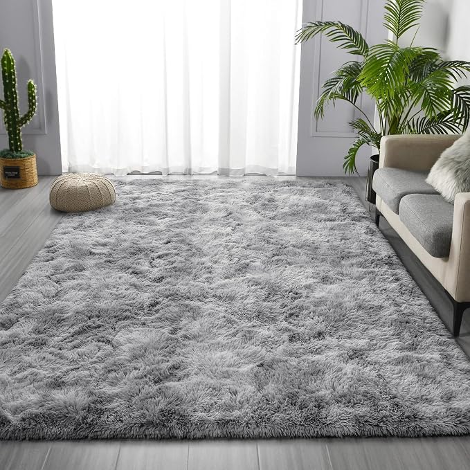 Deerhoo Shag Area Rug, 4 X 6 Tie-Dyed Plush Fuzzy Rugs - Image 2