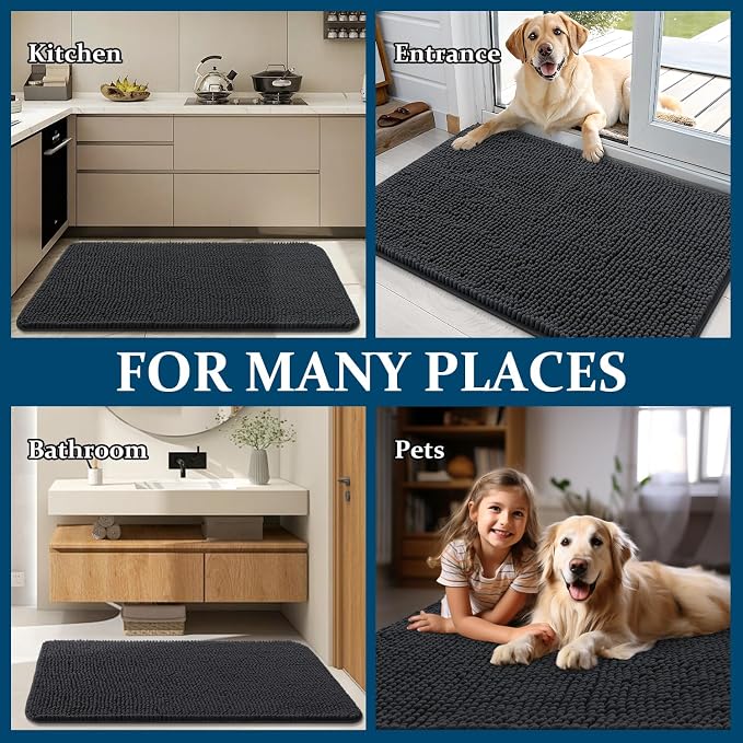 OLANLY Dog Door Mat for Muddy Paws 30x20, Absorbs Moisture and Dirt, Absorbent - Image 8