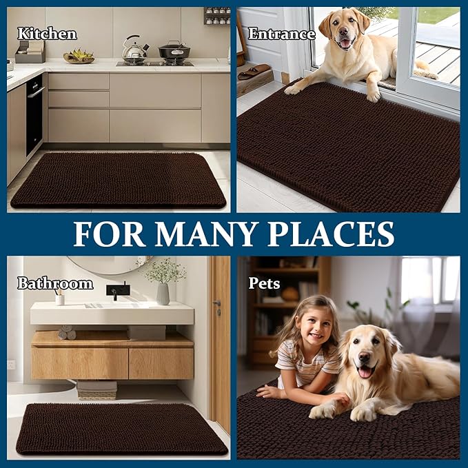 OLANLY Dog Door Mat for Muddy Paws 44x32, Absorbs Moisture and Dirt, Absorbent - Image 8
