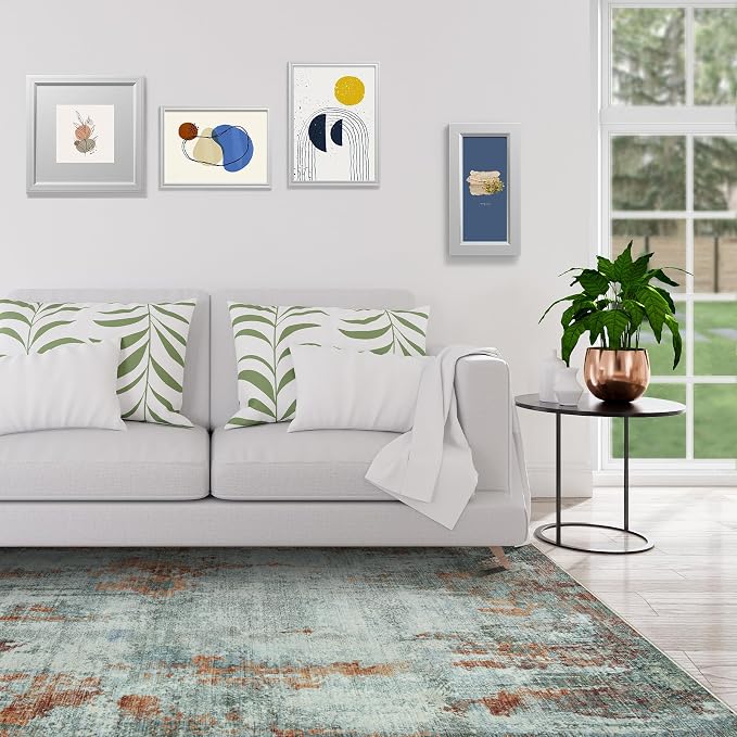 6x9 Area Rugs for Living Room Rug Washable: Modern Rug for Dining Room Bedroom - Image 9