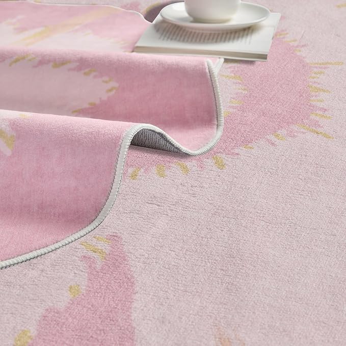 Latte&Fog 4ft Pink Round Circle Rug - Image 6