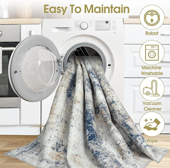 10x14 Area Rugs Living Room Rugs: Large Washable Rug - Image 5