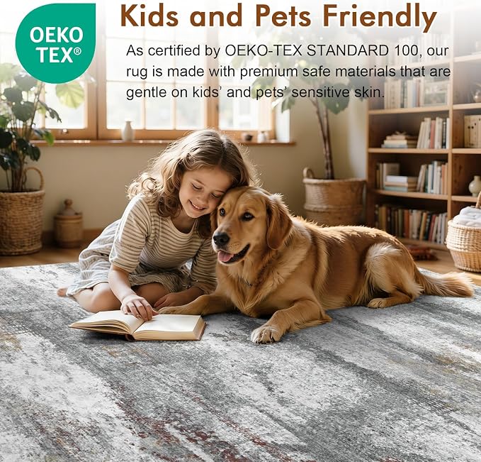 6x9 Ft Large Abstract Area Rugs - Image 5