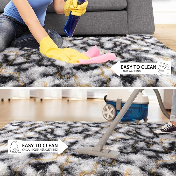 Tepook Soft Fluffy Rugs for Living Room, 5x8 Shaggy Area Rug for Bedroom - Image 6