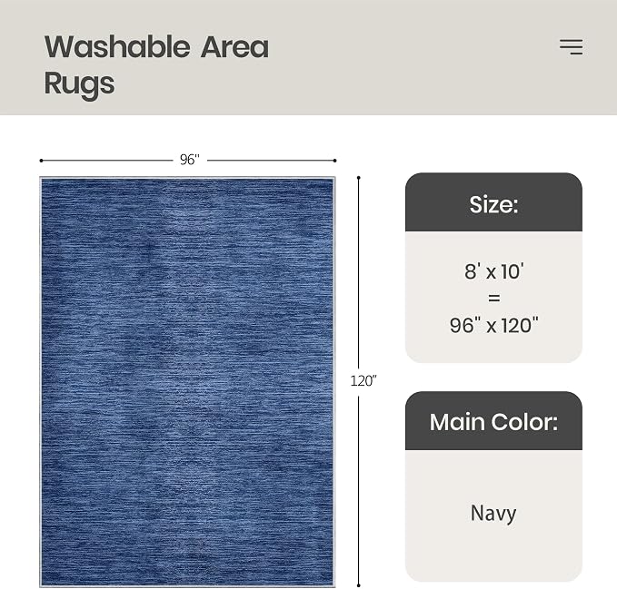 Valenrug Washable Rugs 8x10 - Image 2