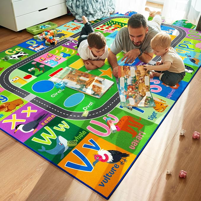 HOMORE Kids Educational Rug, 5x7 Kids Collection Area Rug by Homore
