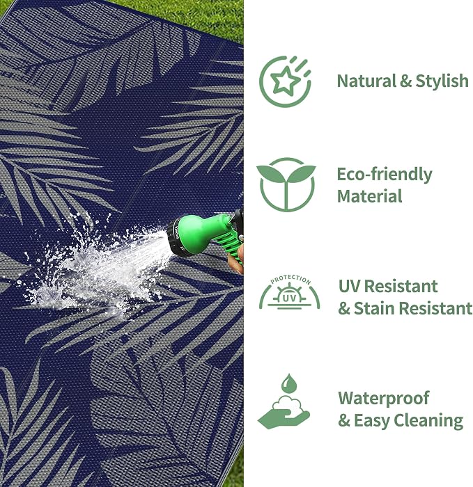 GENIMO Outdoor Rug 10' x 14' Waterproof - Image 6
