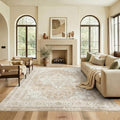 8x10 Area Rug for Living Room-Vintage Farmhouse Boho Floral Neutral Washable by Unknown