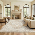 5x7 Area Rug for Living Room-Vintage Farmhouse Boho Floral Neutral Washable by Unknown