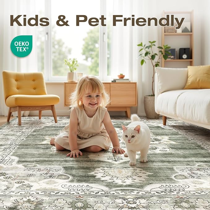 7x9 Washable Area Rug - Image 4