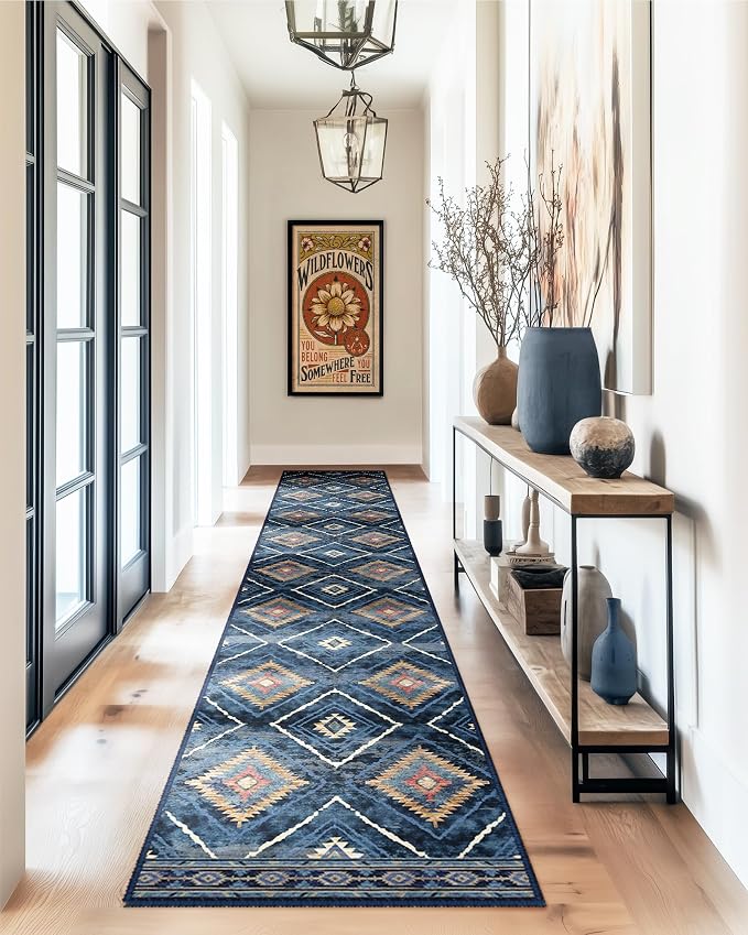 BESTSWEETIE Area Rug 2x10 Rug Machine Washable Non-Slip Low Pile Print Pattern by BESTSWEETIE