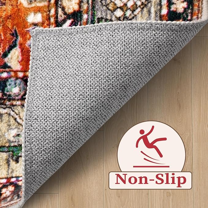 SERISSA 5x8 Area Rugs for Living Room, Large Washable Non-Slip Boho Rug - Image 4
