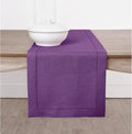 Solino Home 100% Pure Linen Dining Table Runner Purple Woven, 14 x 108 in | by SolinoHome