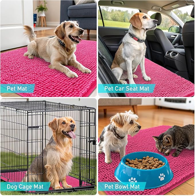 OLANLY Dog Door Mat for Muddy Paws 35x24, Absorbs Moisture and Dirt, Absorbent - Image 7