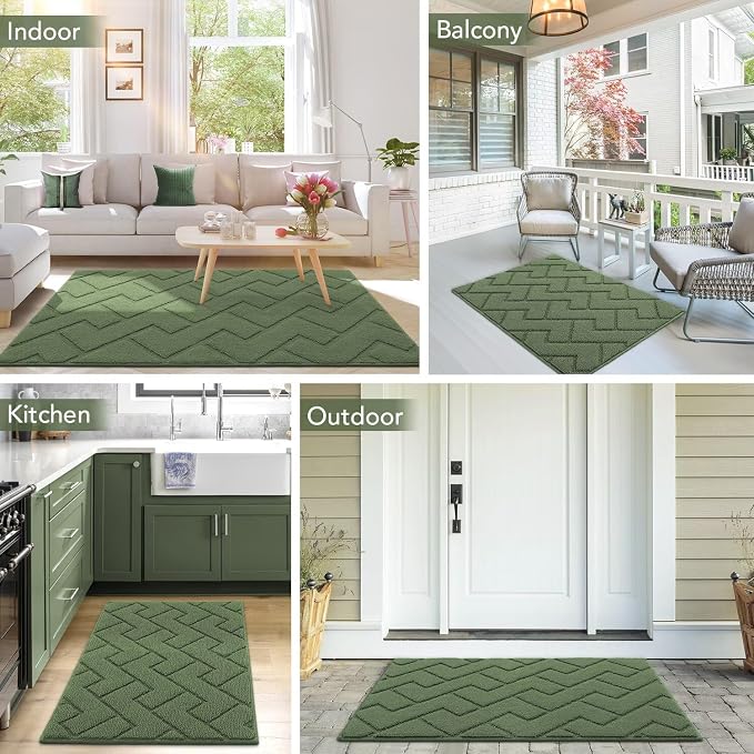 hicorfe Dirt Trapper Indoor Doormat, Non Slip Backing Washable Door Mats - Image 8