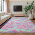 ONASAR Rainbow Area Rugs for Living Room, 5x8 Fluffy Girls Bedroom Rug by ONASAR