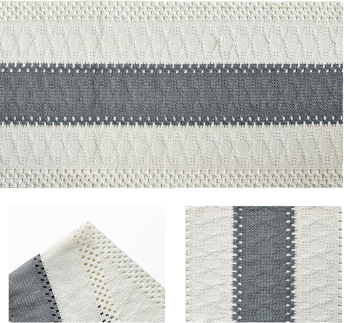 Artoid Mode Dark Grey Farmhouse Rustic Table Runner 12x36 Inch | Seasonal - Image 6