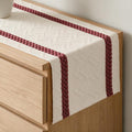 Artoid Mode Red Stripe Woven Rustic Table Runner 12x120 Inch | Holiday Kitchen by ArtoidMode