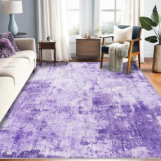 RELEANY Washable Area Rugs 9'x12' Non-Slip Modern Abstract Soft by RELEANY
