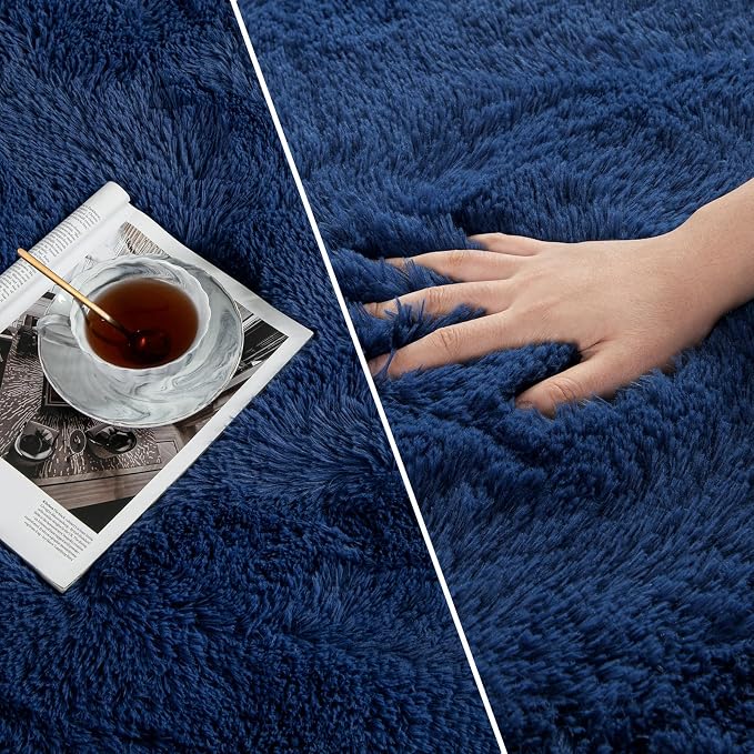 Deerhoo Large Shag Area Rugs 8 x 10, Plush Fuzzy Rugs - Image 3