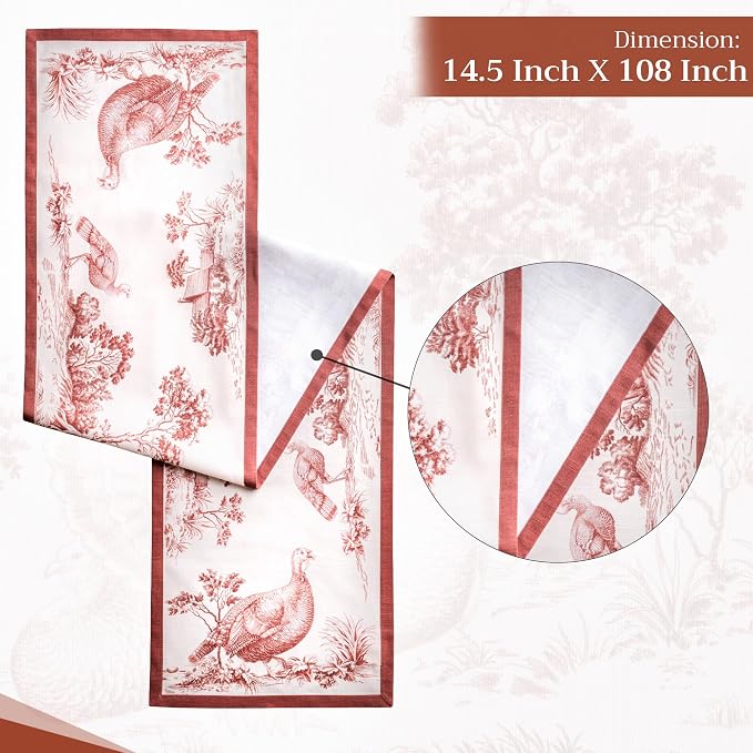 Maison d' Hermine Table Runner 100% Cotton 14.50" x 108" | Table Runners 108 - Image 4