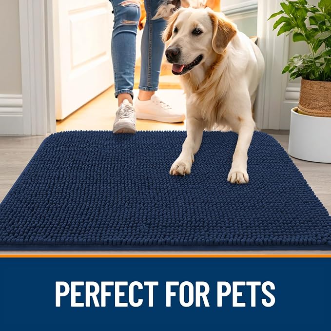 OLANLY Dog Door Mat for Muddy Paws 35x24, Absorbs Moisture and Dirt, Absorbent - Image 6
