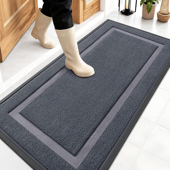 OLANLY Front Door Mat Indoor Outdoor Entrance, Waterproof All-Season, by OLANLY