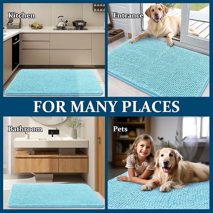 OLANLY Dog Door Mat for Muddy Paws 70x32, Absorbs Moisture and Dirt, Absorbent - Image 8