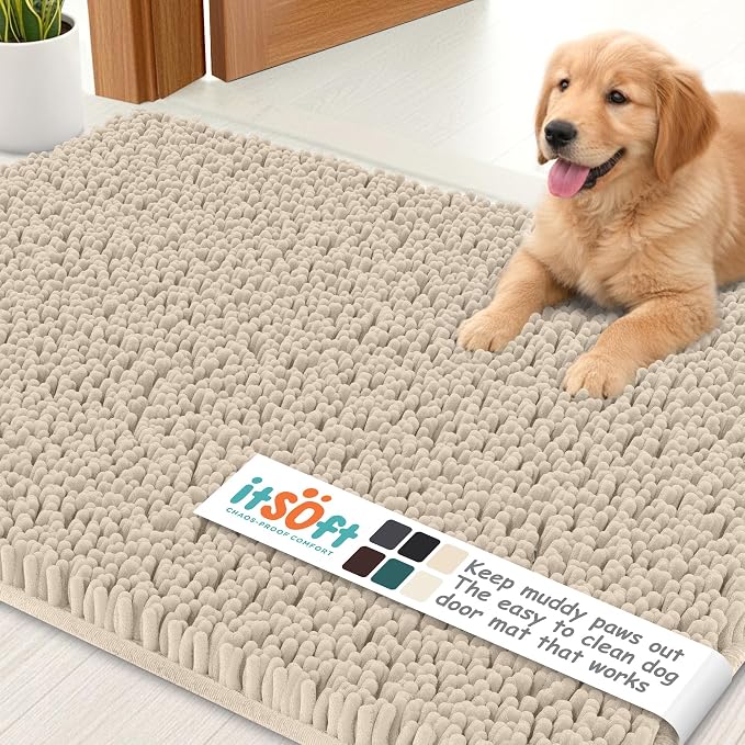 Dog Rugs for Muddy Paws 47x21 | Cleaner Mud Free Floors | Muddy Dogs Mats for by ITSOFT