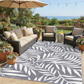Smiry Outdoor Rug 9x12 ft, Waterproof Reversible Plastic Straw Rugs, Outdoor by Smiry