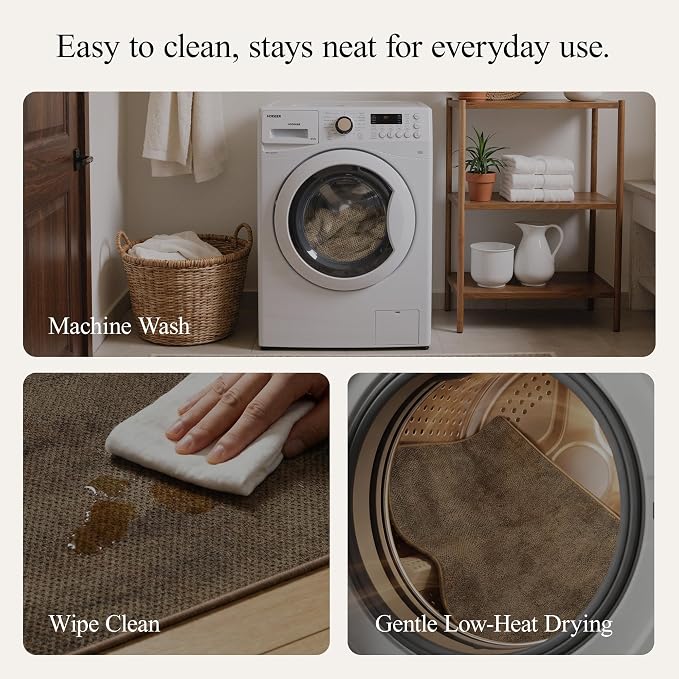 GENIMO Kitchen Mats for Floor 2PCS, Washable Absorbent Runner Rugs for Kitchen - Image 6