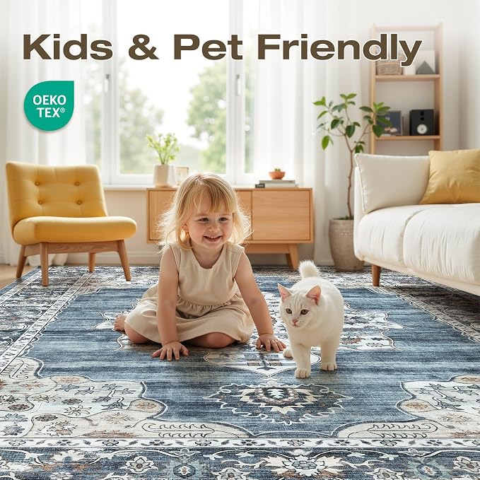 7x9 Washable Area Rug - Image 4