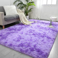 FlyDOIT Purple Tie-Dyed 9x12 Feet Large Rugs by FlyDOIT