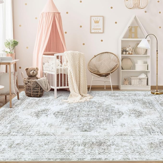 XLUEZ Area Rug 5x7 Living Room Rug, Machine Washable Vintage Distressed - Image 3