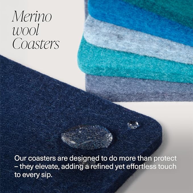Graf Lantz - Bierfilzl Merino Wool Square Coasters Set of 4 - Cobblestone - - Image 2