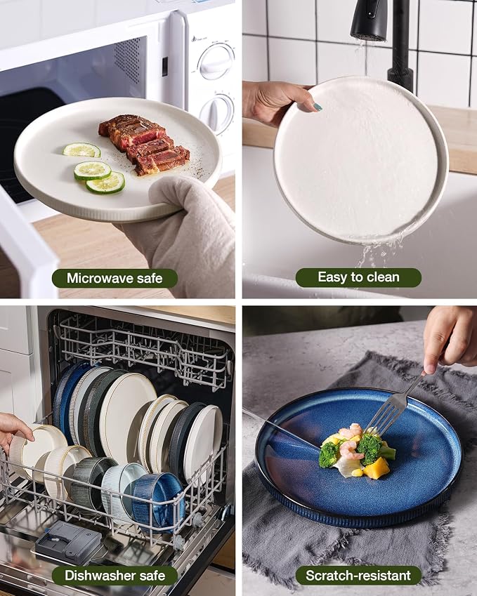 Famiware Star Ceramic Plates and Bowls Sets, Reactive Glaze Dishes - Image 7