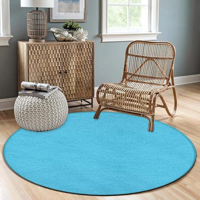 Home Decor Non Slip Kitchen Office Circle Rug, Machine Washable Modern Round - Image 3