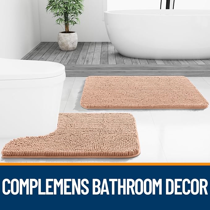 OLANLY Bathroom Runner Rugs 59x20, Extra Soft Absorbent Chenille Bath Rugs - Image 7