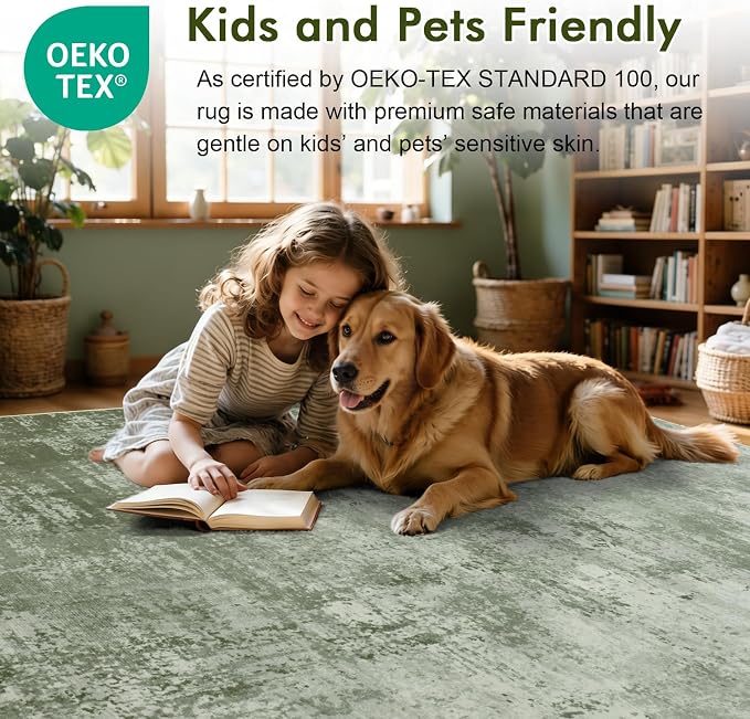 2x6 Ft Washable Runner Rug, Non-Slip Low Pile Hallway Kitchen Area Rug - Image 6